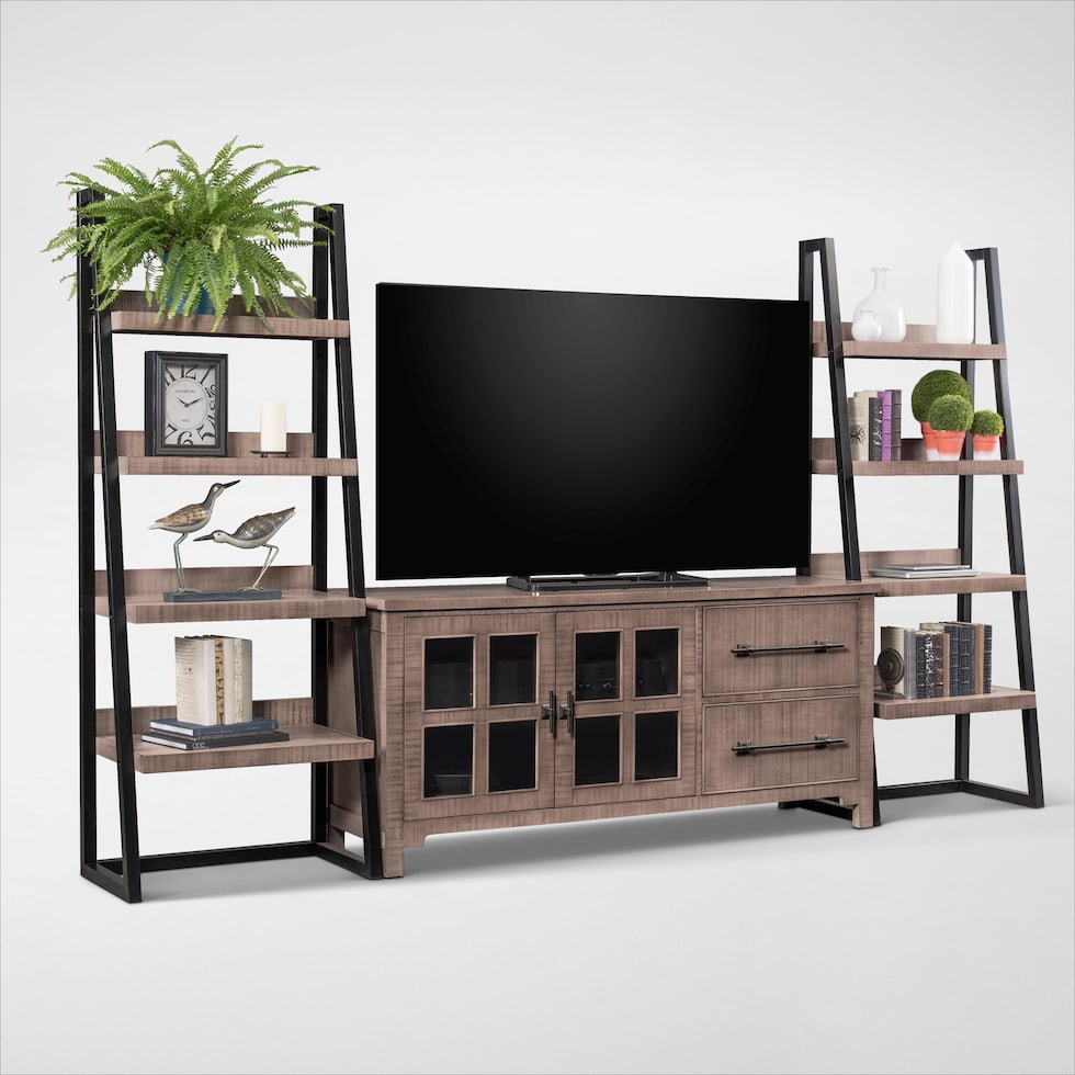 tiburon gray entertainment wall unit   