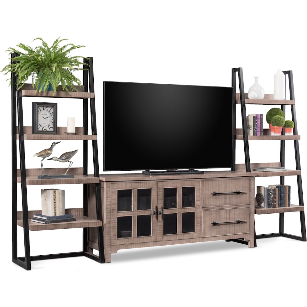 tiburon gray entertainment wall unit   