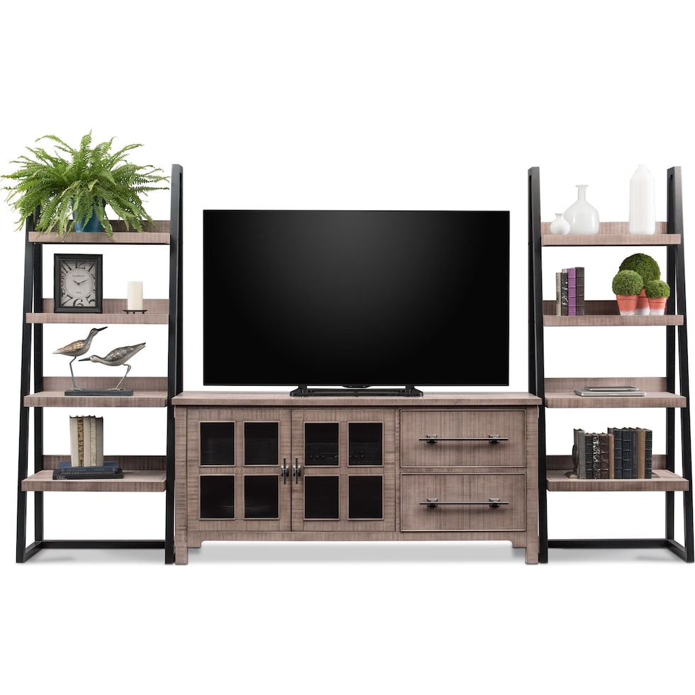 tiburon gray entertainment wall unit   