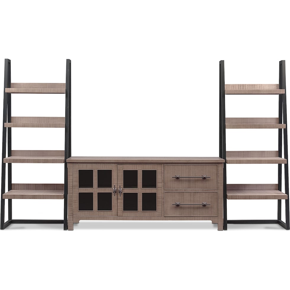 tiburon gray entertainment wall unit   