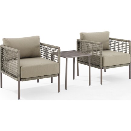 Tidal Bay 3-Piece Outdoor Chair Set