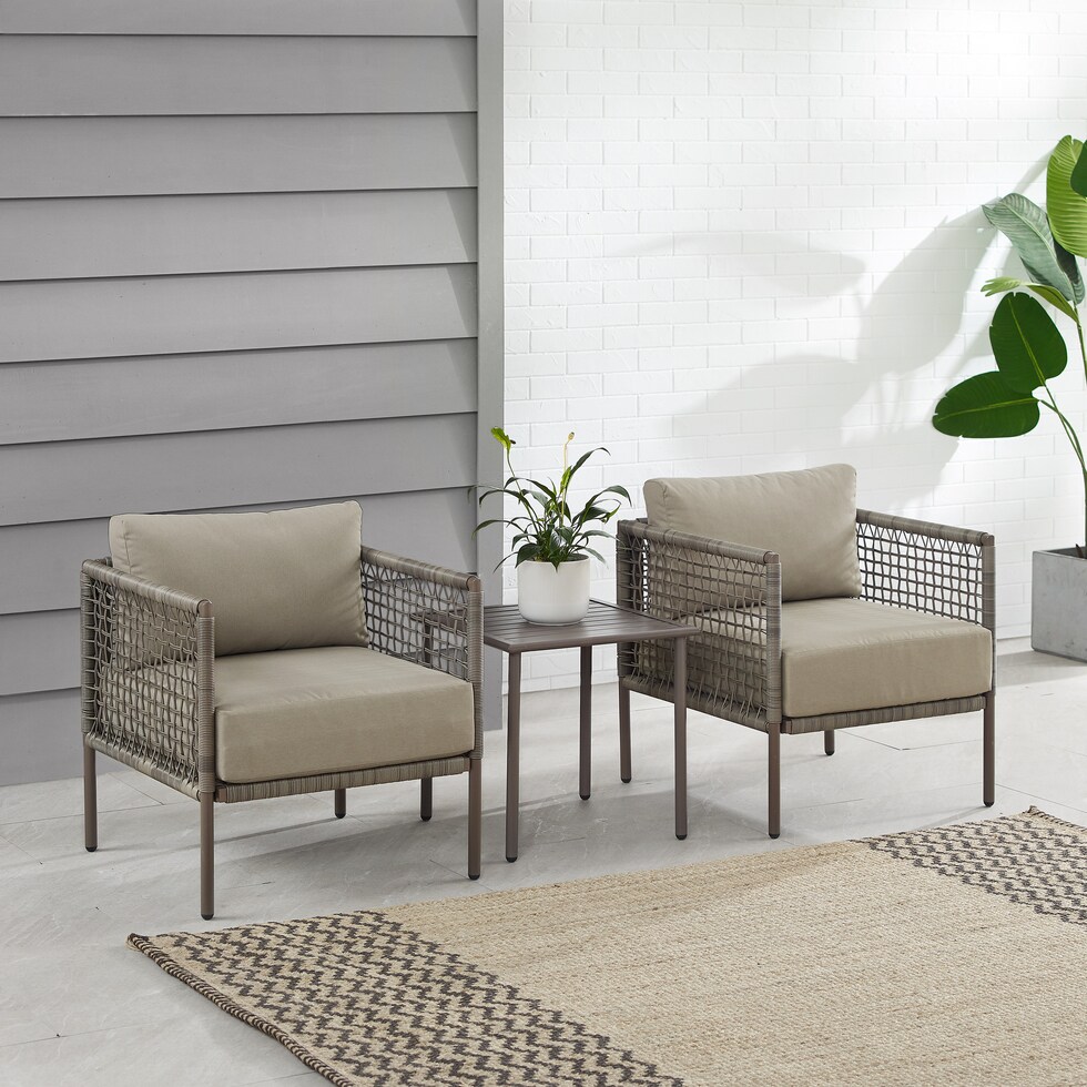 tidal bay gray outdoor chair set   