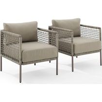 tidal bay gray outdoor chair set   