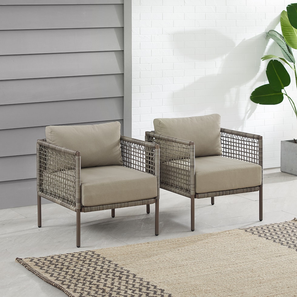 tidal bay gray outdoor chair set   