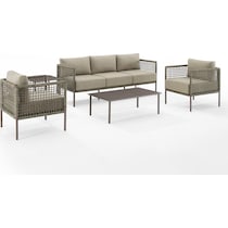 tidal bay gray outdoor sofa set   