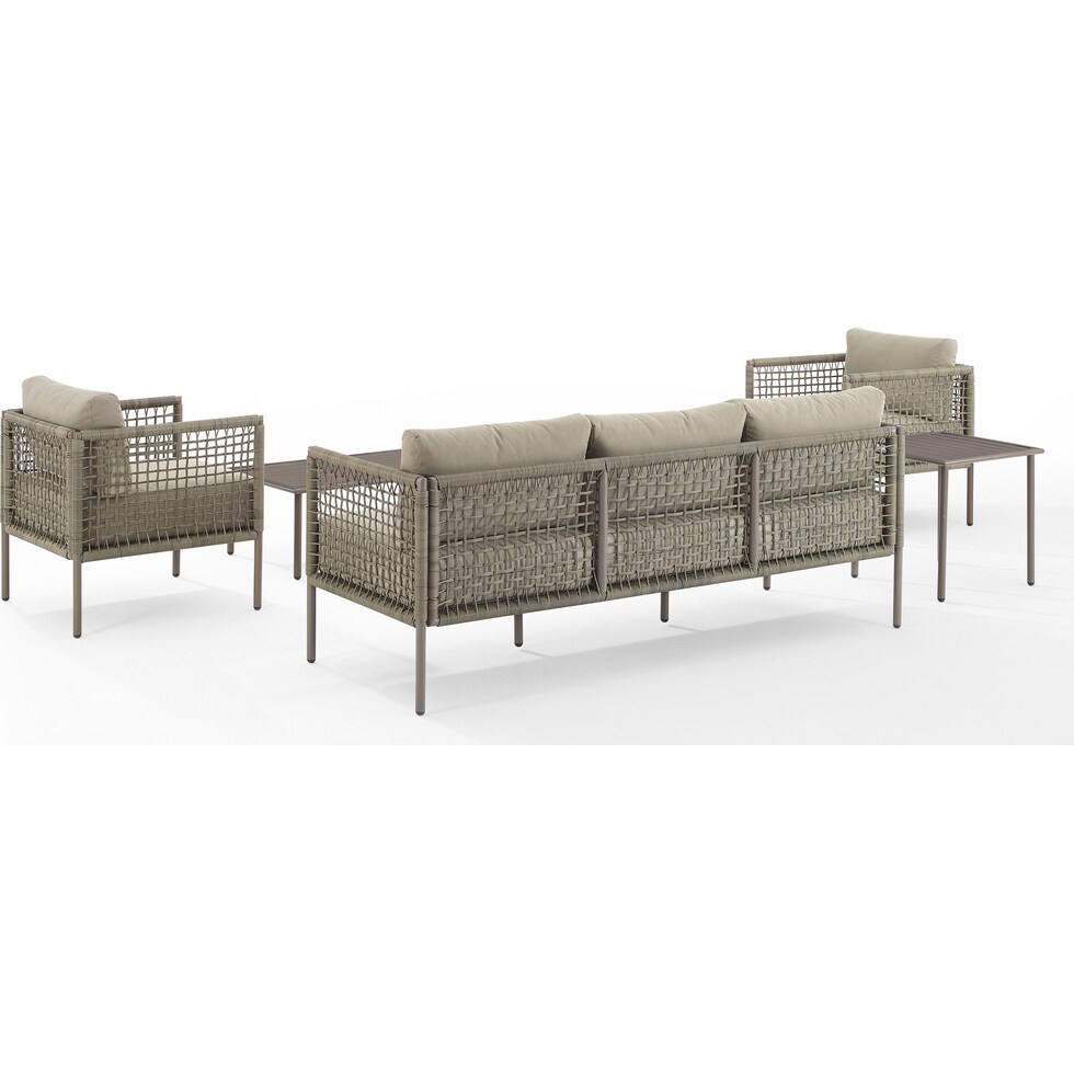tidal bay gray outdoor sofa set   