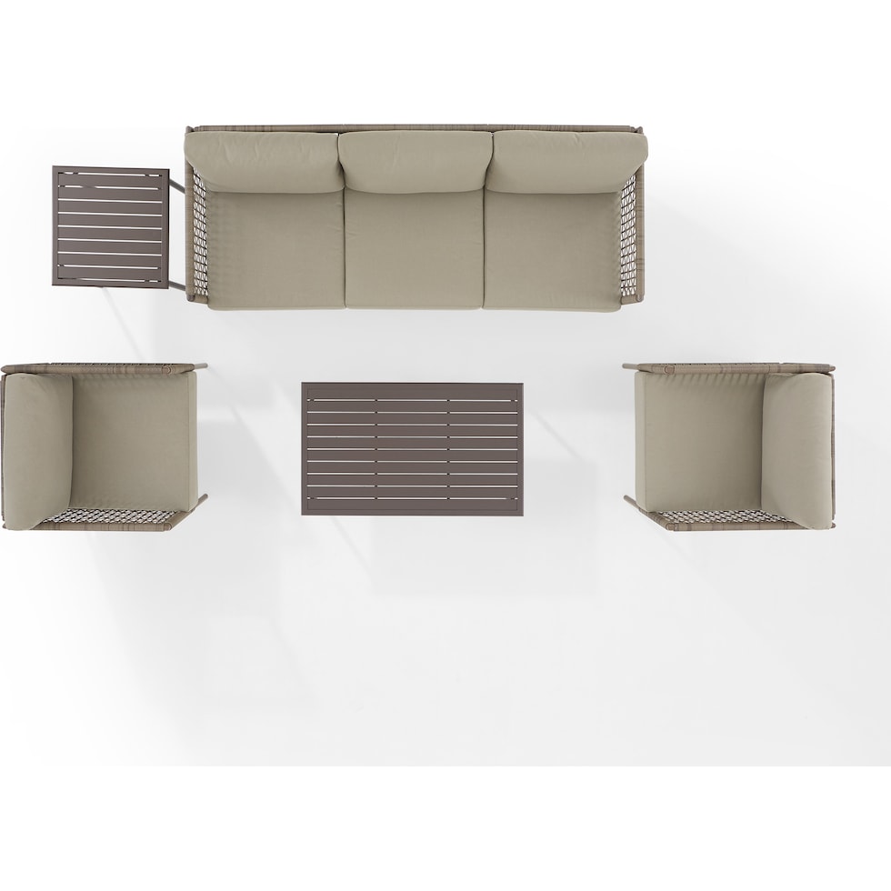 tidal bay gray outdoor sofa set   