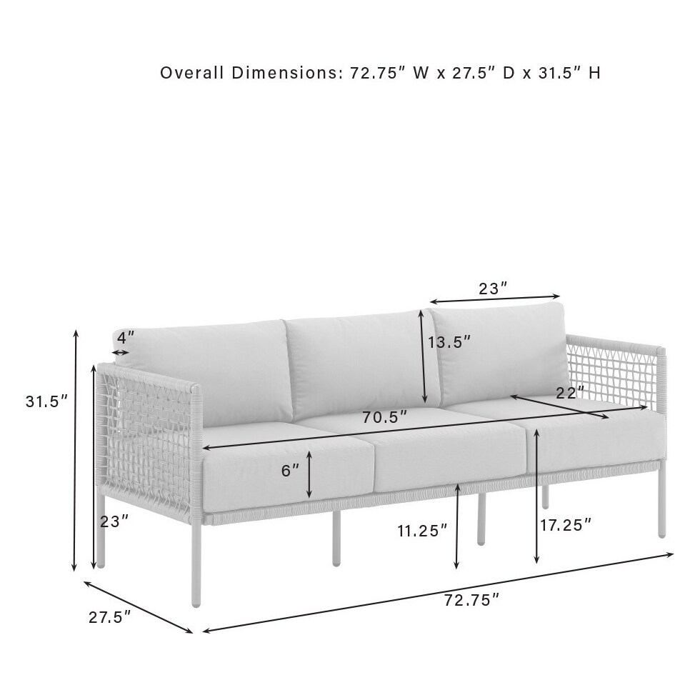 tidal bay gray outdoor sofa set   