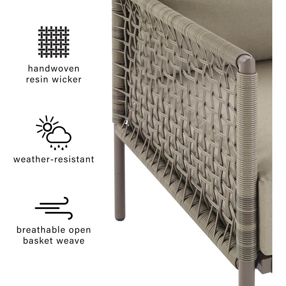 tidal bay gray outdoor sofa   