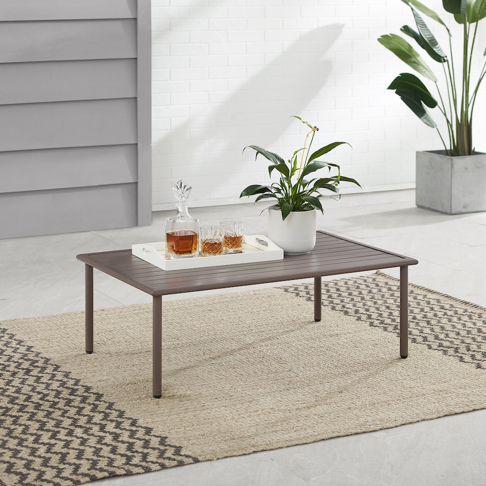 tidal bay light brown outdoor coffee table   