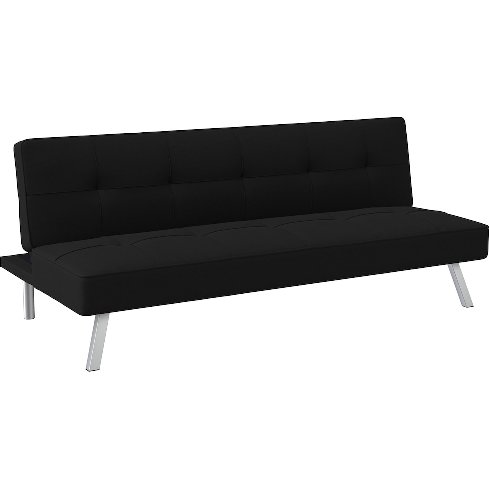 tiegan black futon   