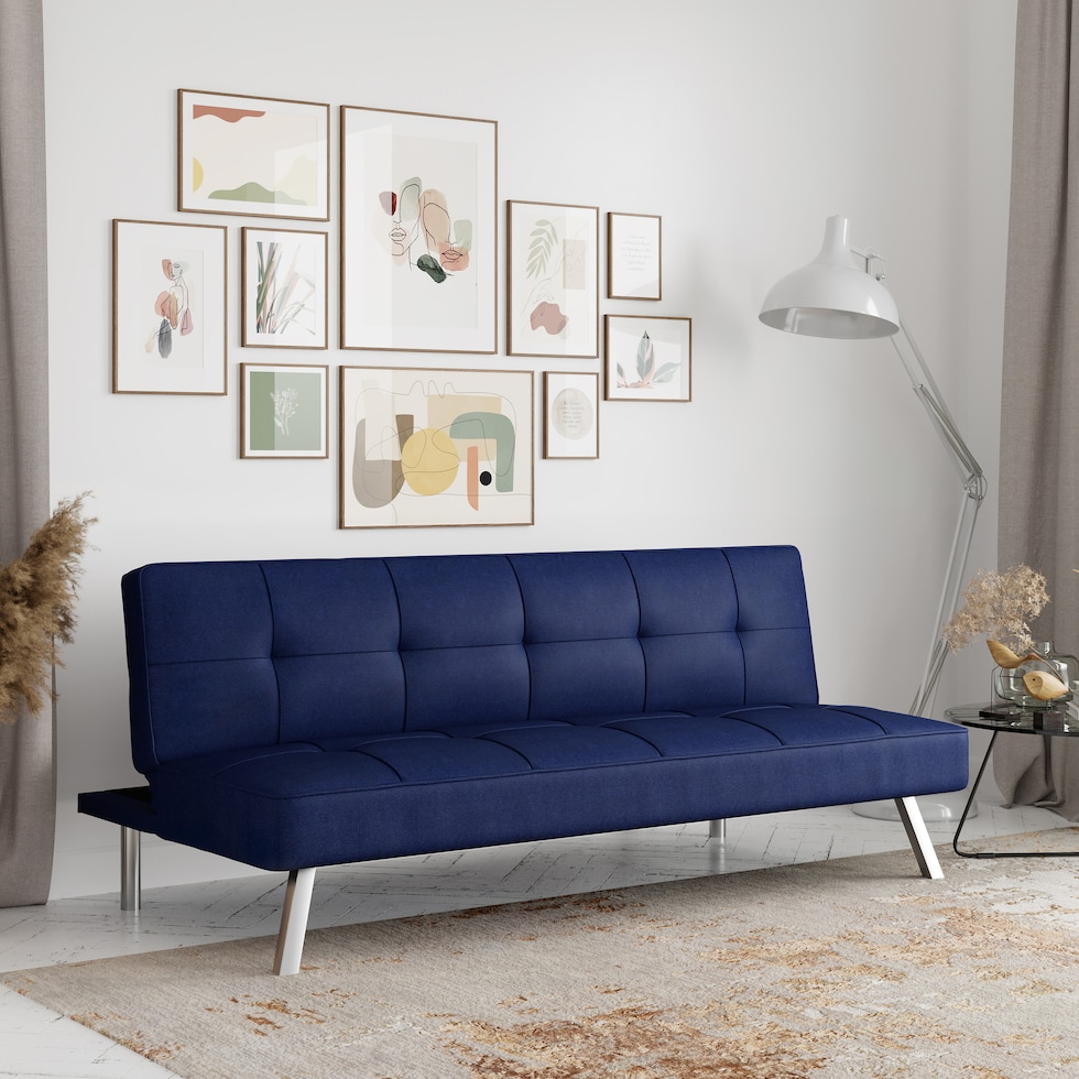 tiegan blue futon   