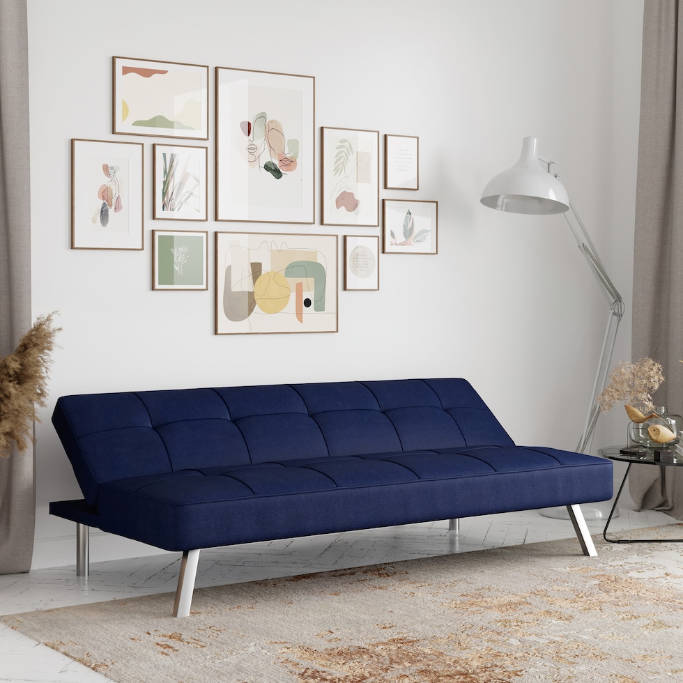 tiegan blue futon   