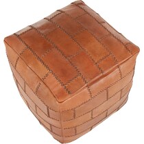 tiegan light brown pouf   