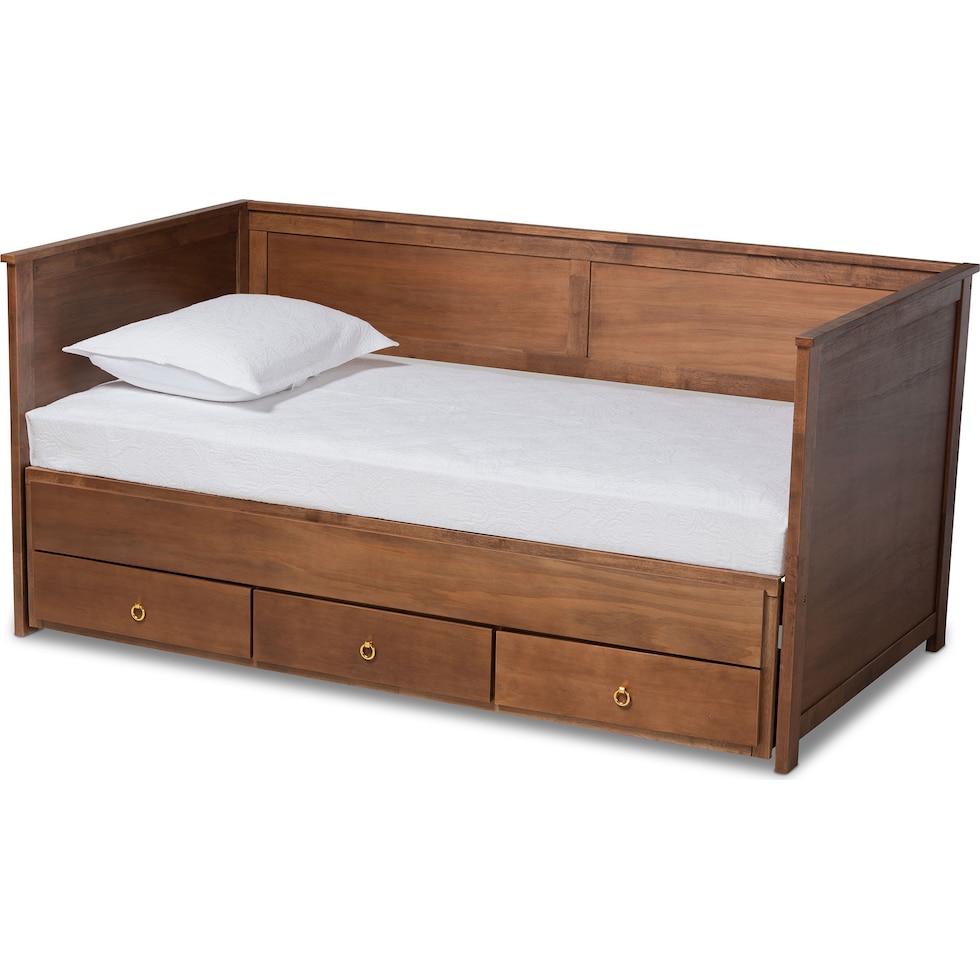 tiffani walnut gold twin bed   