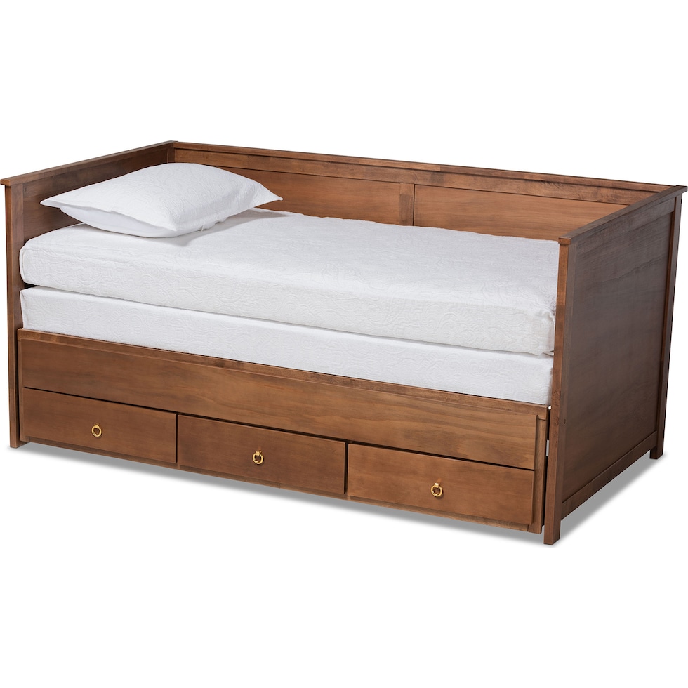 tiffani walnut gold twin bed   