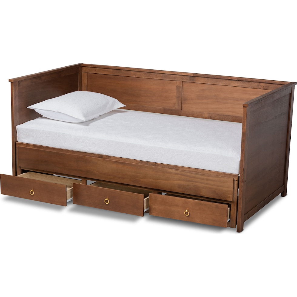 tiffani walnut gold twin bed   