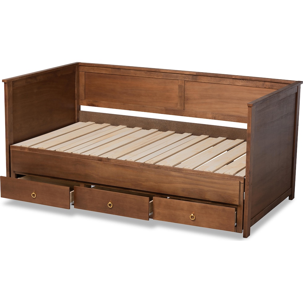 tiffani walnut gold twin bed   