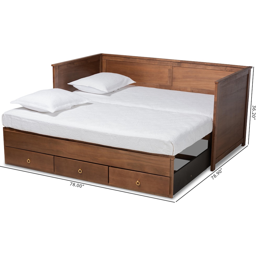 tiffani walnut gold twin bed   