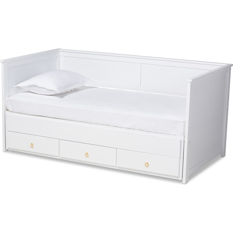 tiffani white gold twin bed   