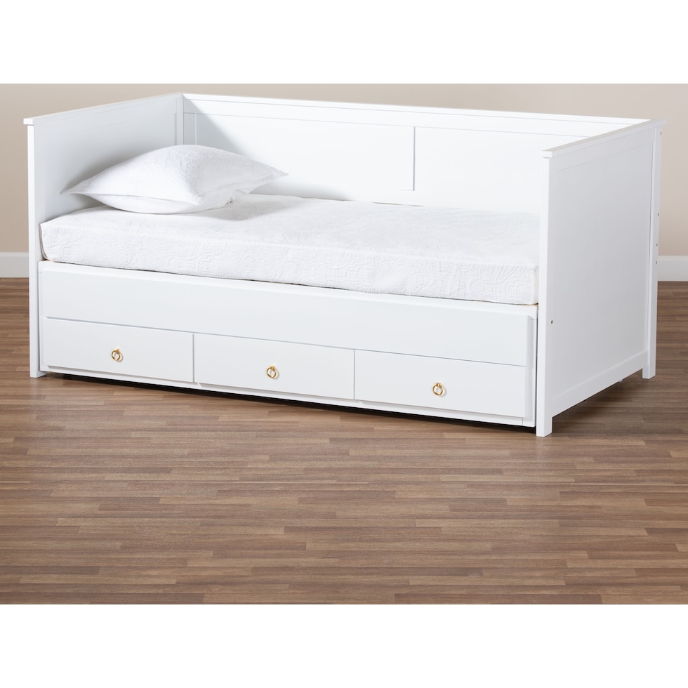 tiffani white gold twin bed   