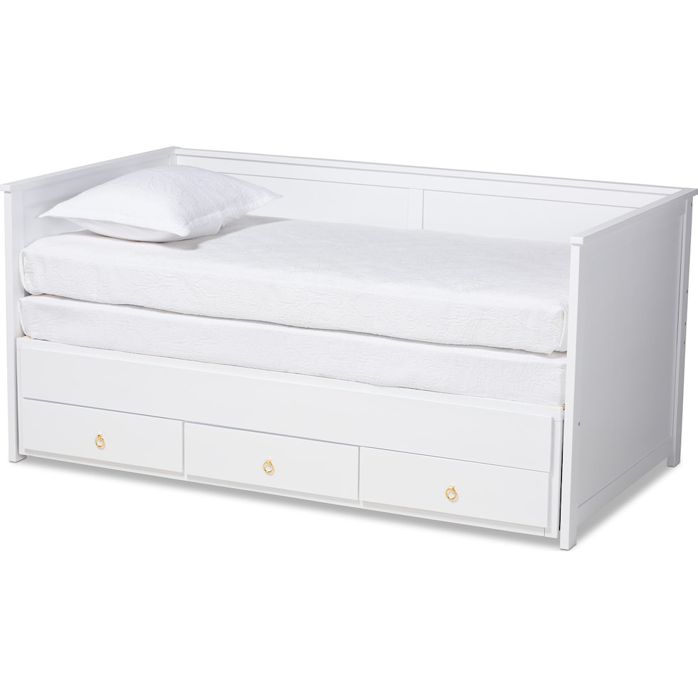 tiffani white gold twin bed   