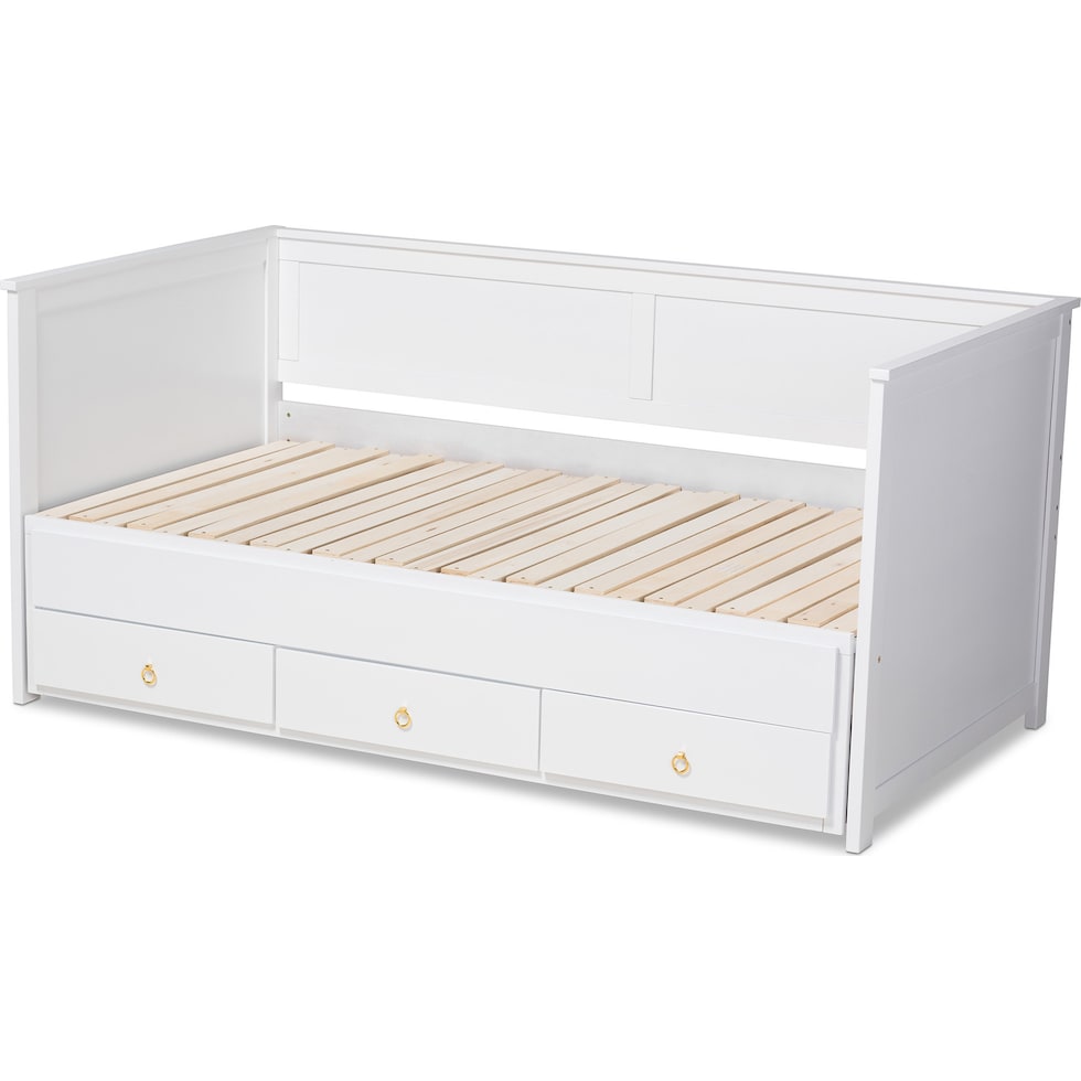 tiffani white gold twin bed   