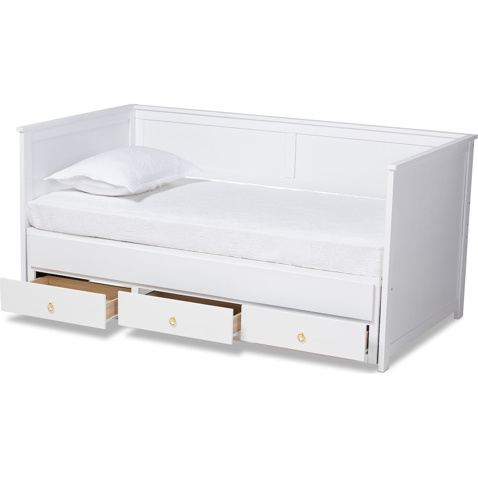 tiffani white gold twin bed   