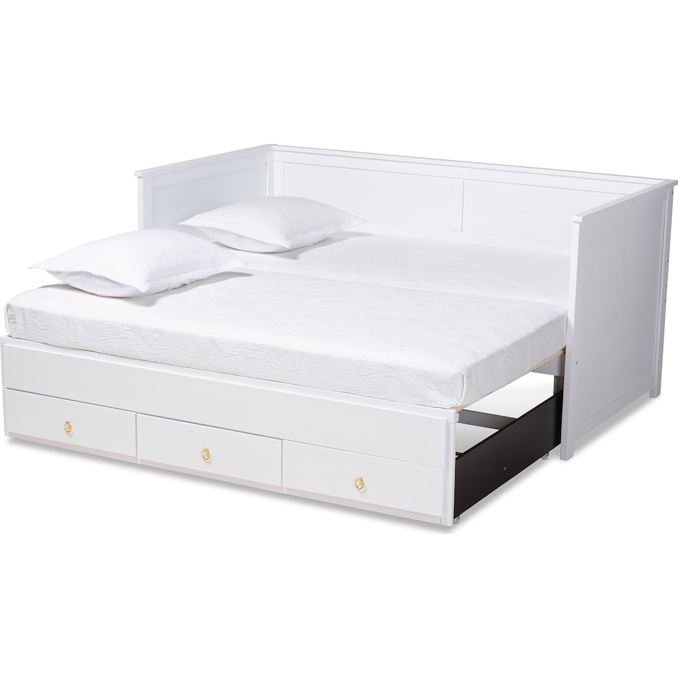 tiffani white gold twin bed   