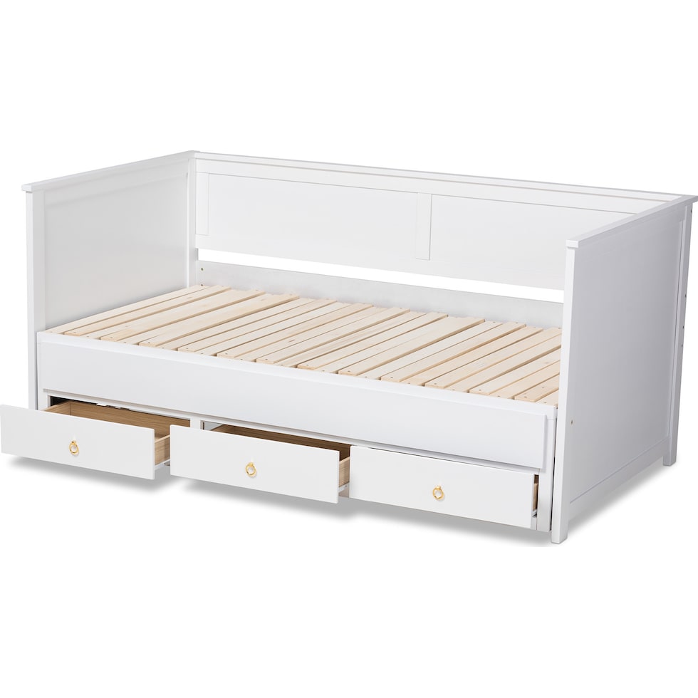 tiffani white gold twin bed   