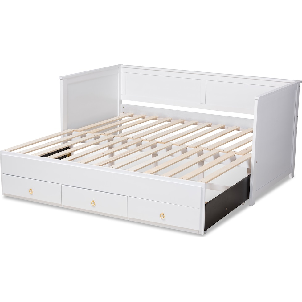 tiffani white gold twin bed   