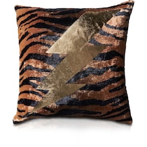 tiger stripe orange accent pillow   
