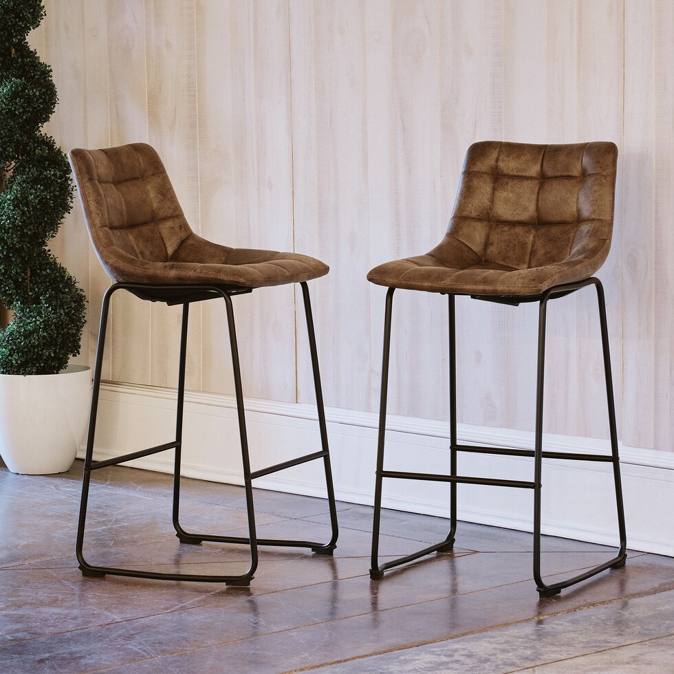 tillamook dark brown bar stool   