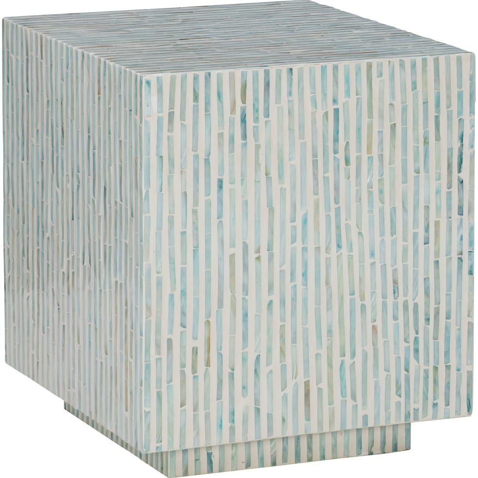 timothee blue end table   