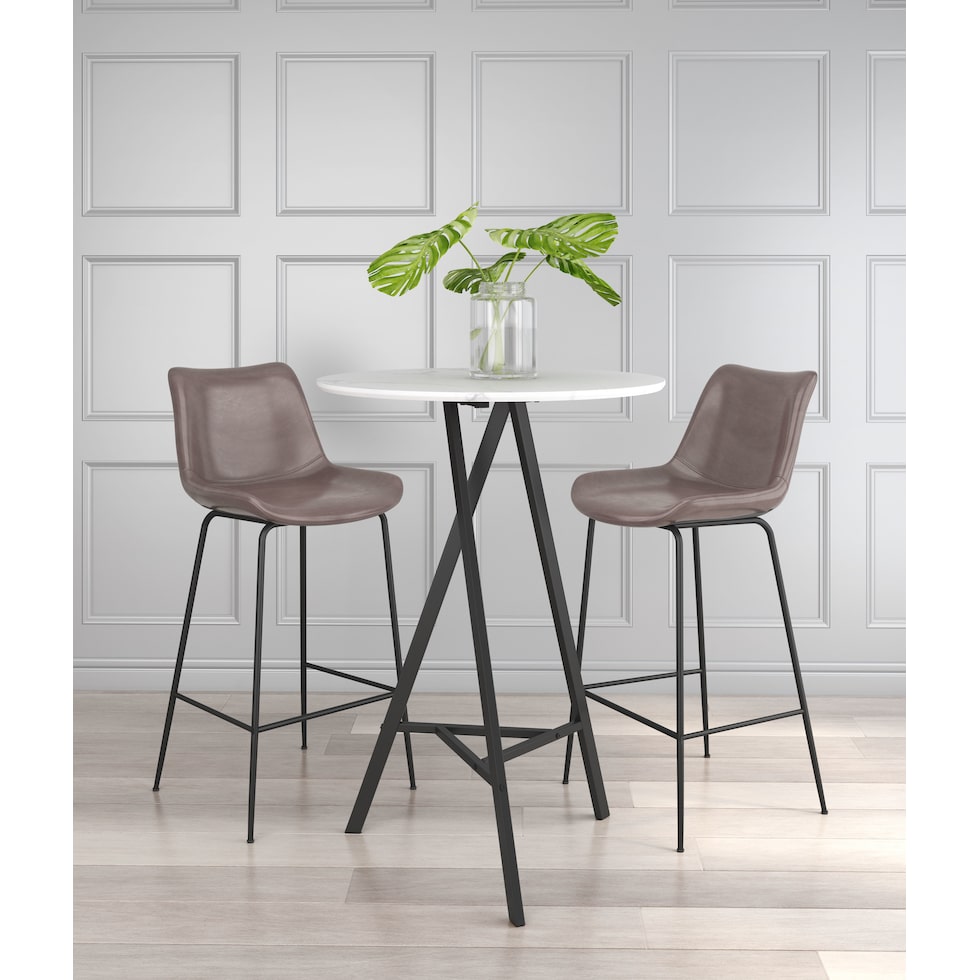 tina dark brown bar stool   