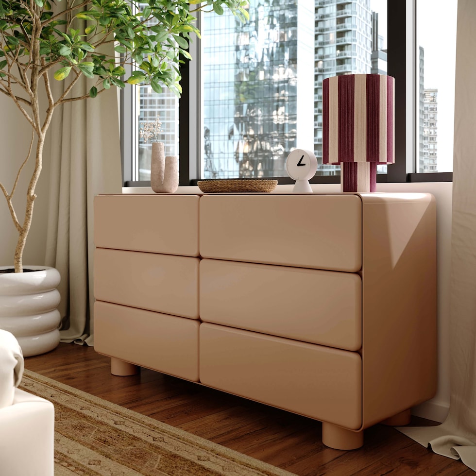 tischa light brown dresser   