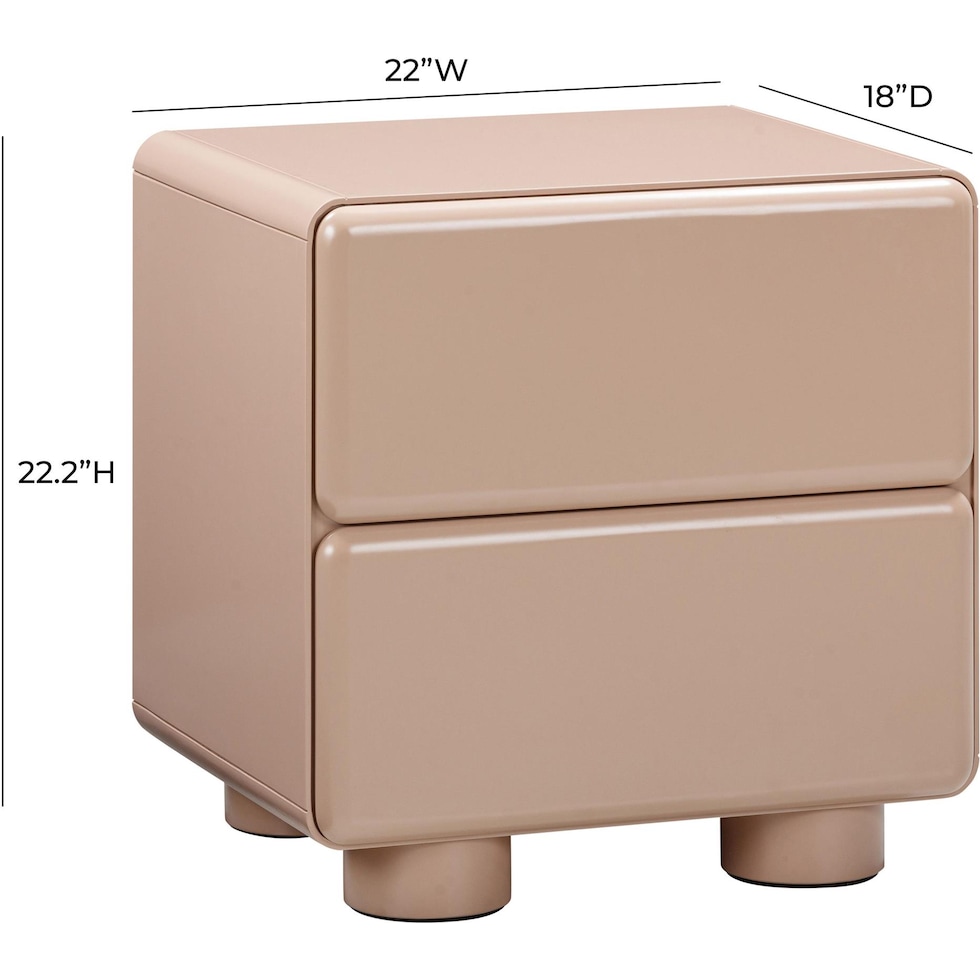 tischa light brown nightstand   