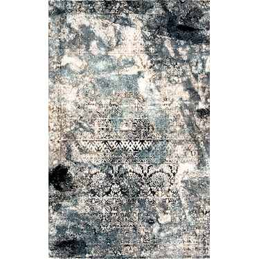 Titanium Area Rug - Blue/Black