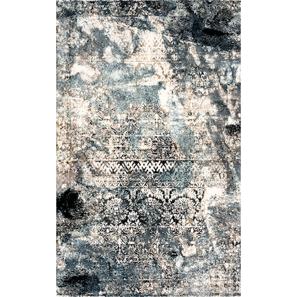 Titanium 7' x 10' Area Rug - Blue/Black