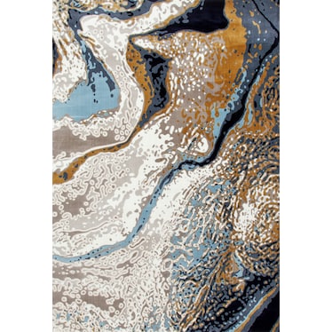Titanium Area Rug - Blue/Gold