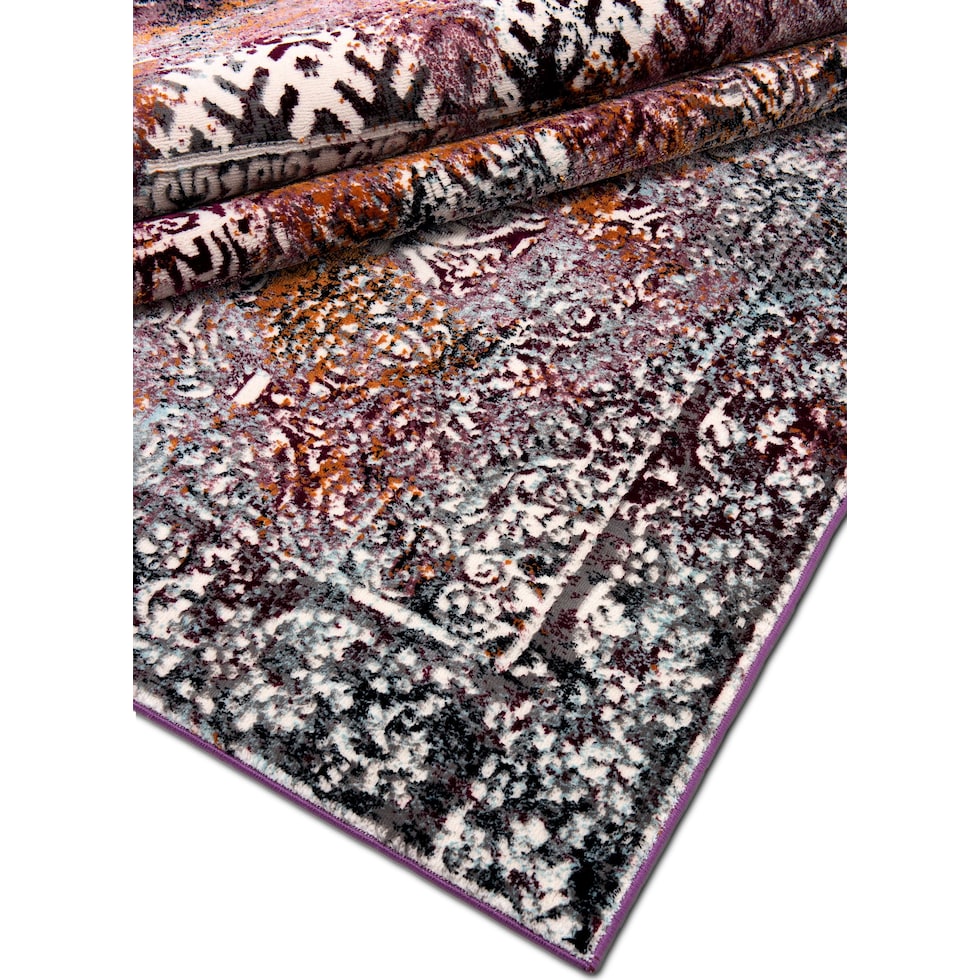 titanium multicolor area rug  x    
