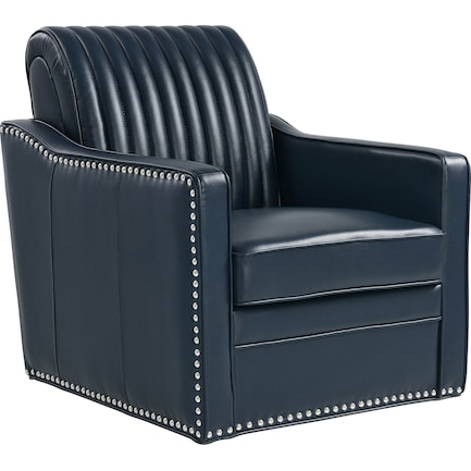 Titus Accent Swivel Chair - Navy
