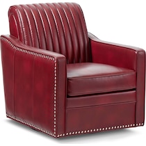 titus red accent chair   