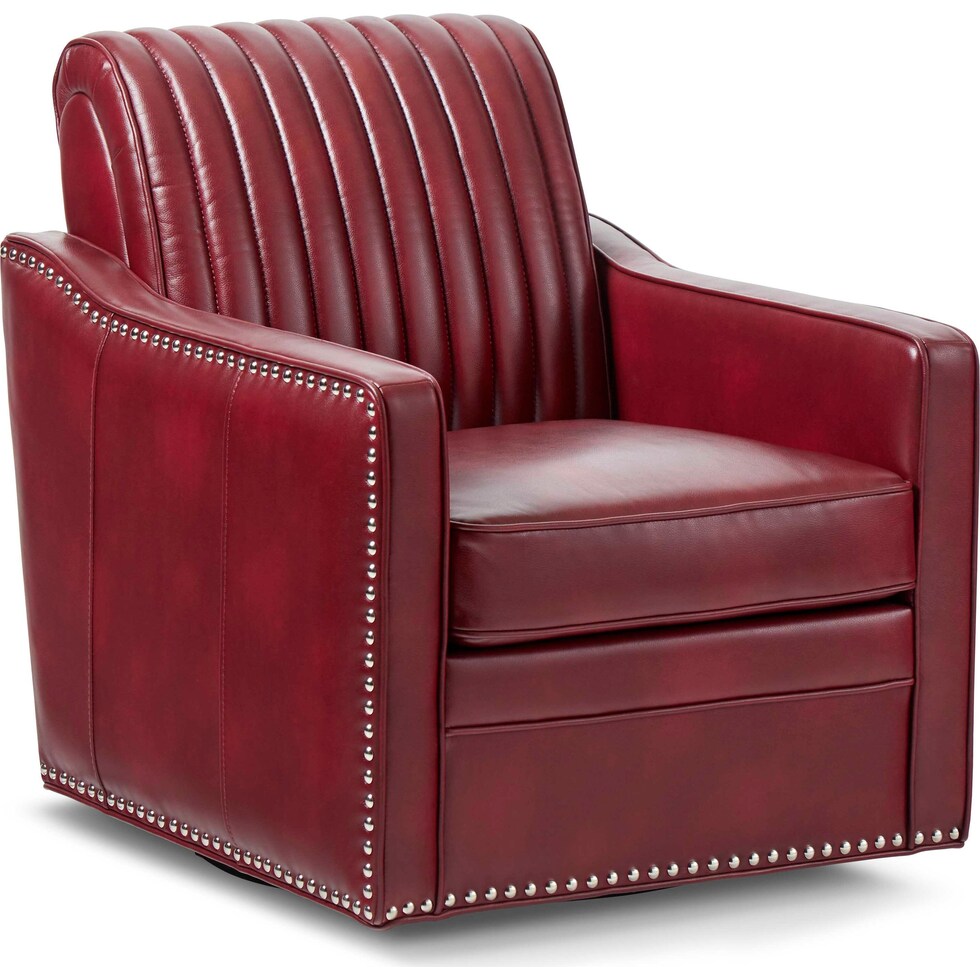 titus red accent chair   