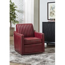 titus red accent chair   