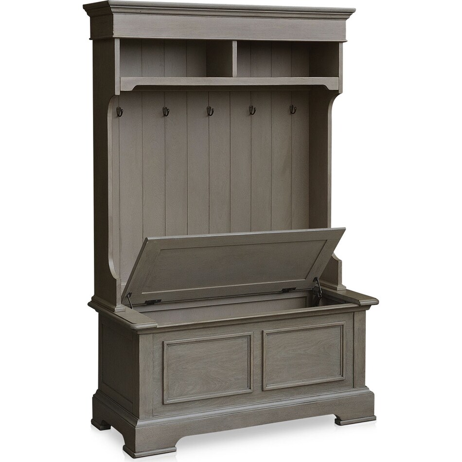Tobias Hall Tree Gray American Signature Furniture