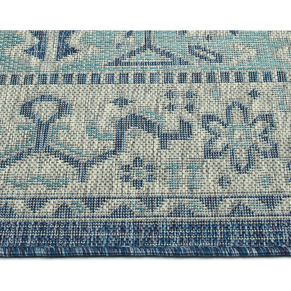 toledo blue outdoor area rug   