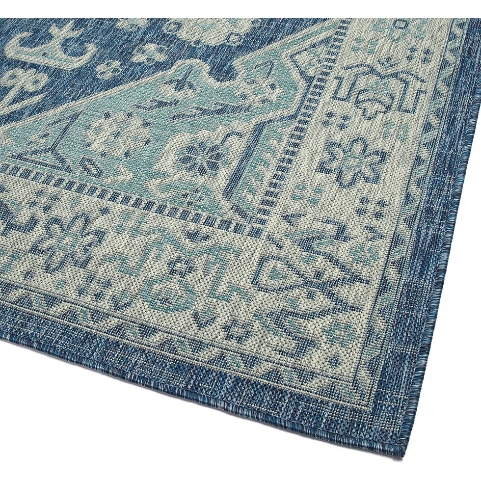 toledo blue outdoor area rug   
