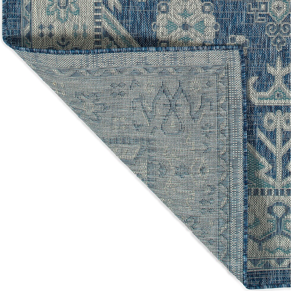 toledo blue outdoor area rug   