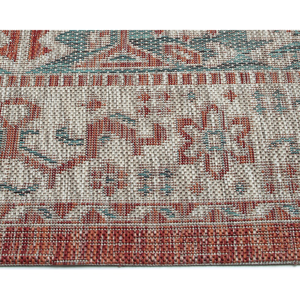 toledo red outdoor area rug   
